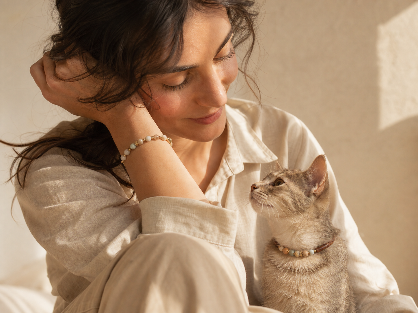 A person and pet sharing a quiet moment