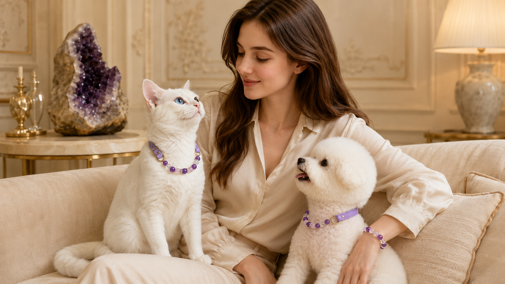 Amethyst Meaning: Serenity, Anxiety Relief, and Matching Pet Collar Sets
