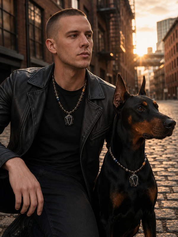 Smoky Quartz & Black Tourmaline Matching Pet & Owner Necklace