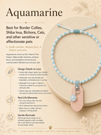 Aquamarine Handwoven Pet Necklace