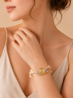 Tibetan Handwoven Natural Crystal Macaron Bracelet for Chakra Energy