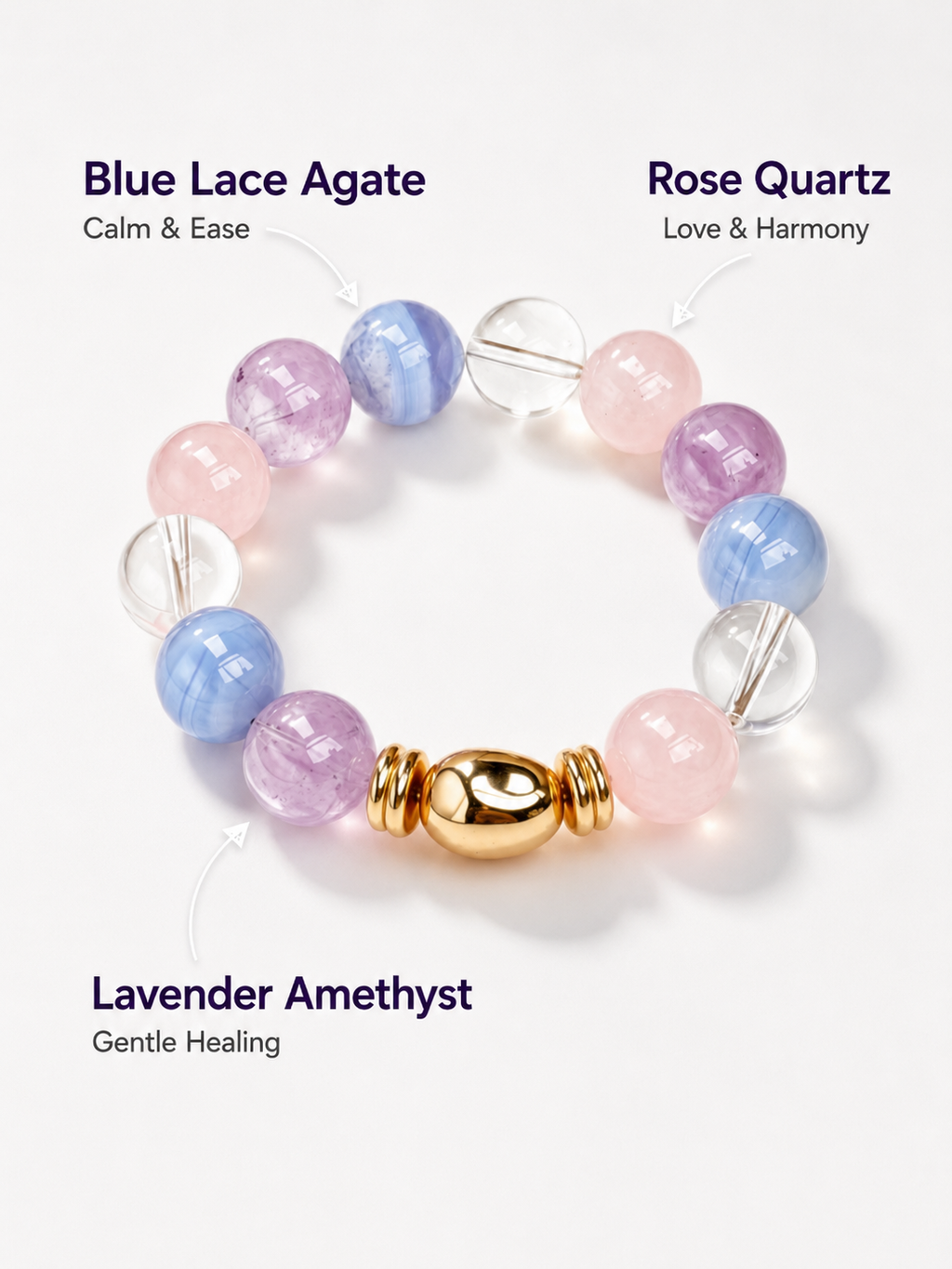 Blue Lace Agate Matching Pet Collar & Owner Bracelet Set