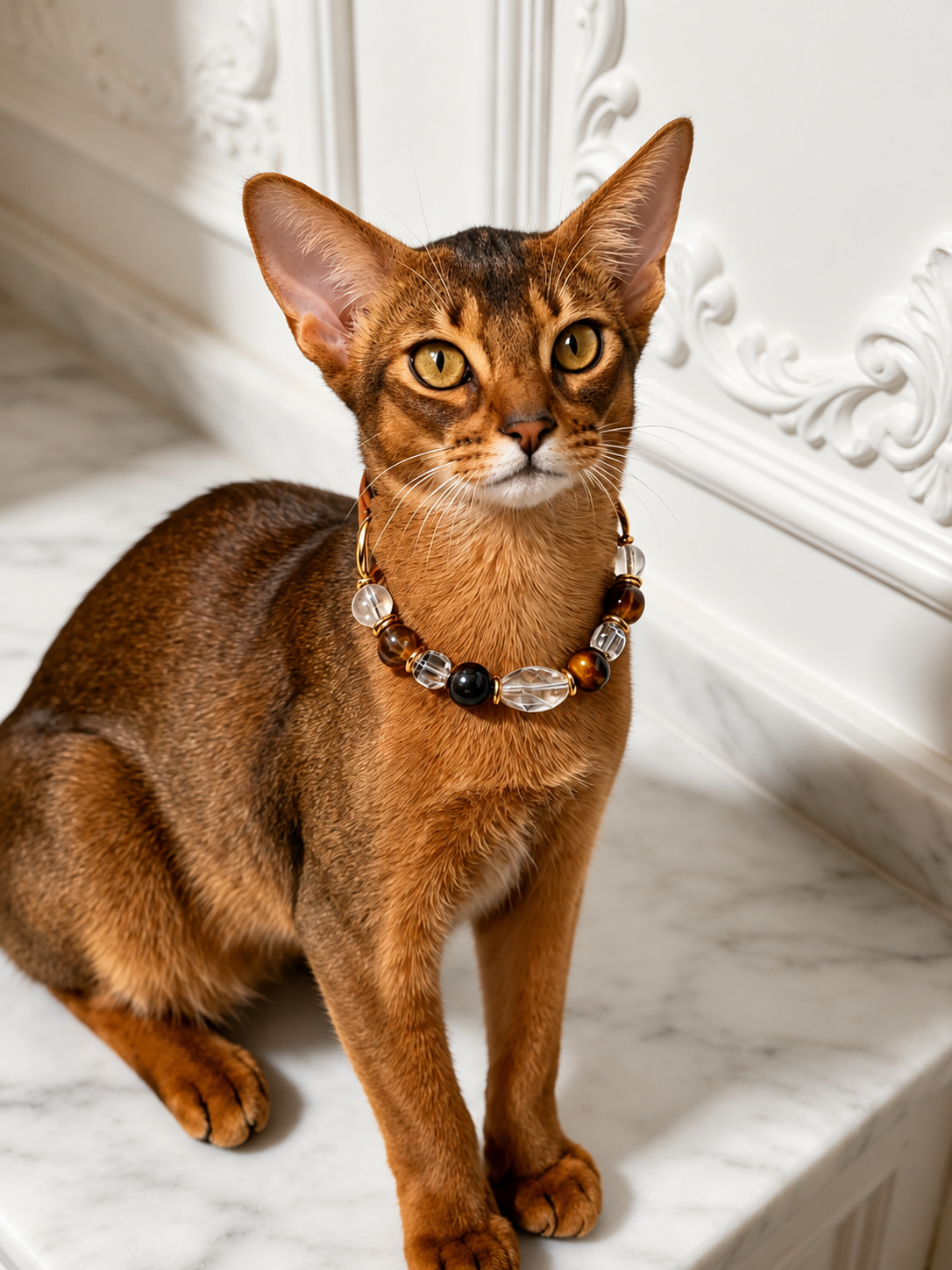 Obsidian Matching Pet Collar & Owner Bracelet Set