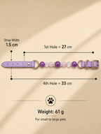 Amethyst Matching Pet Collar & Owner Bracelet Set