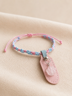 Rose Quartz Handwoven Pet Necklace