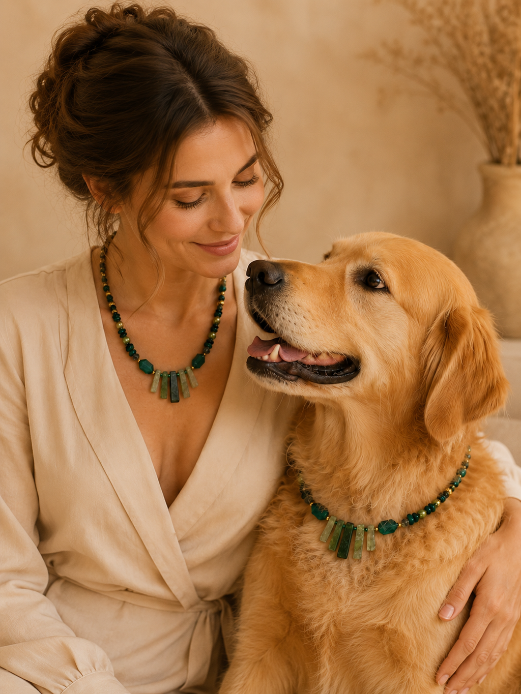 May Malachite Matching Pet & Owner Necklace