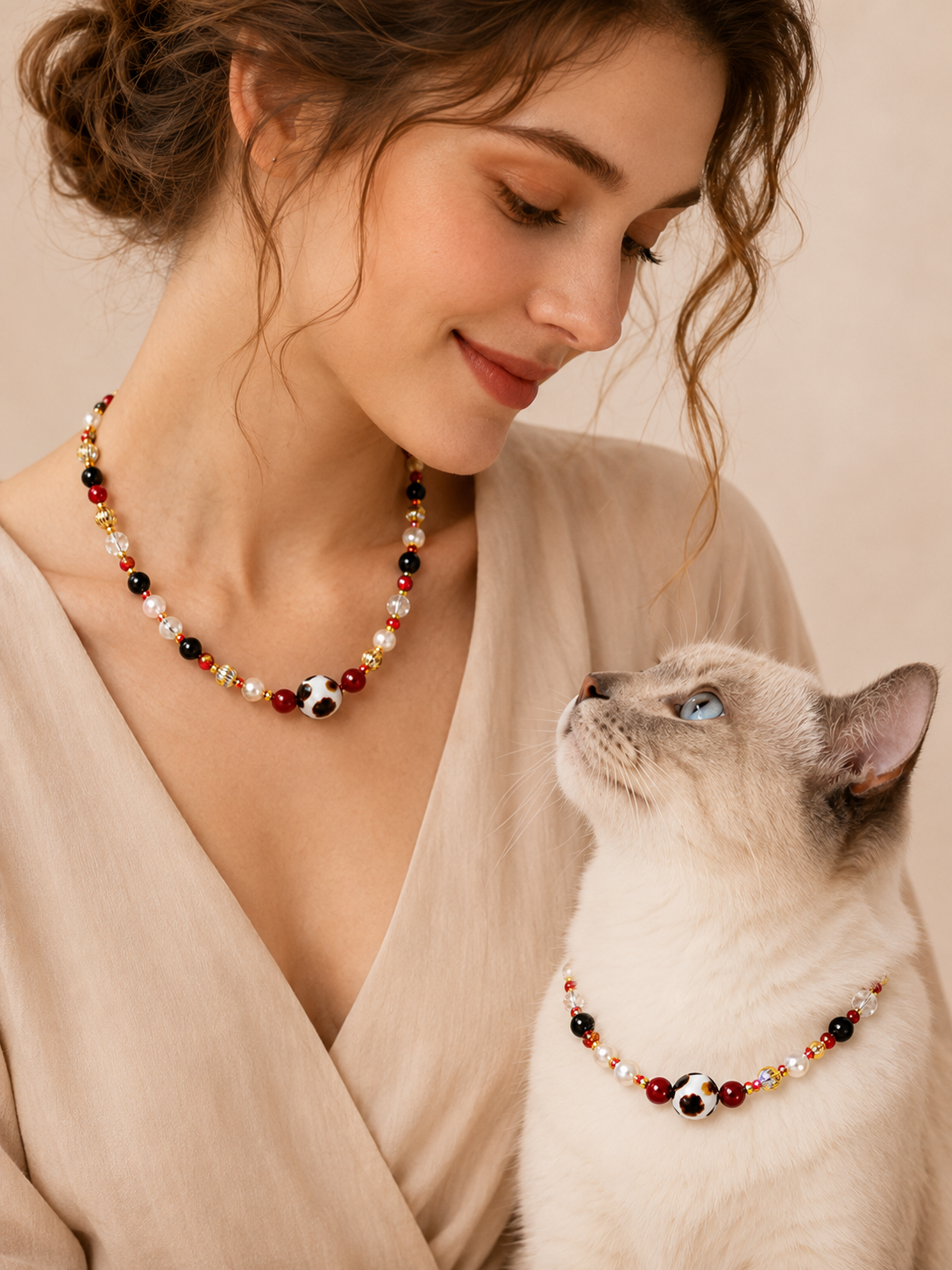 January Garnet Matching Pet & Owner Necklace
