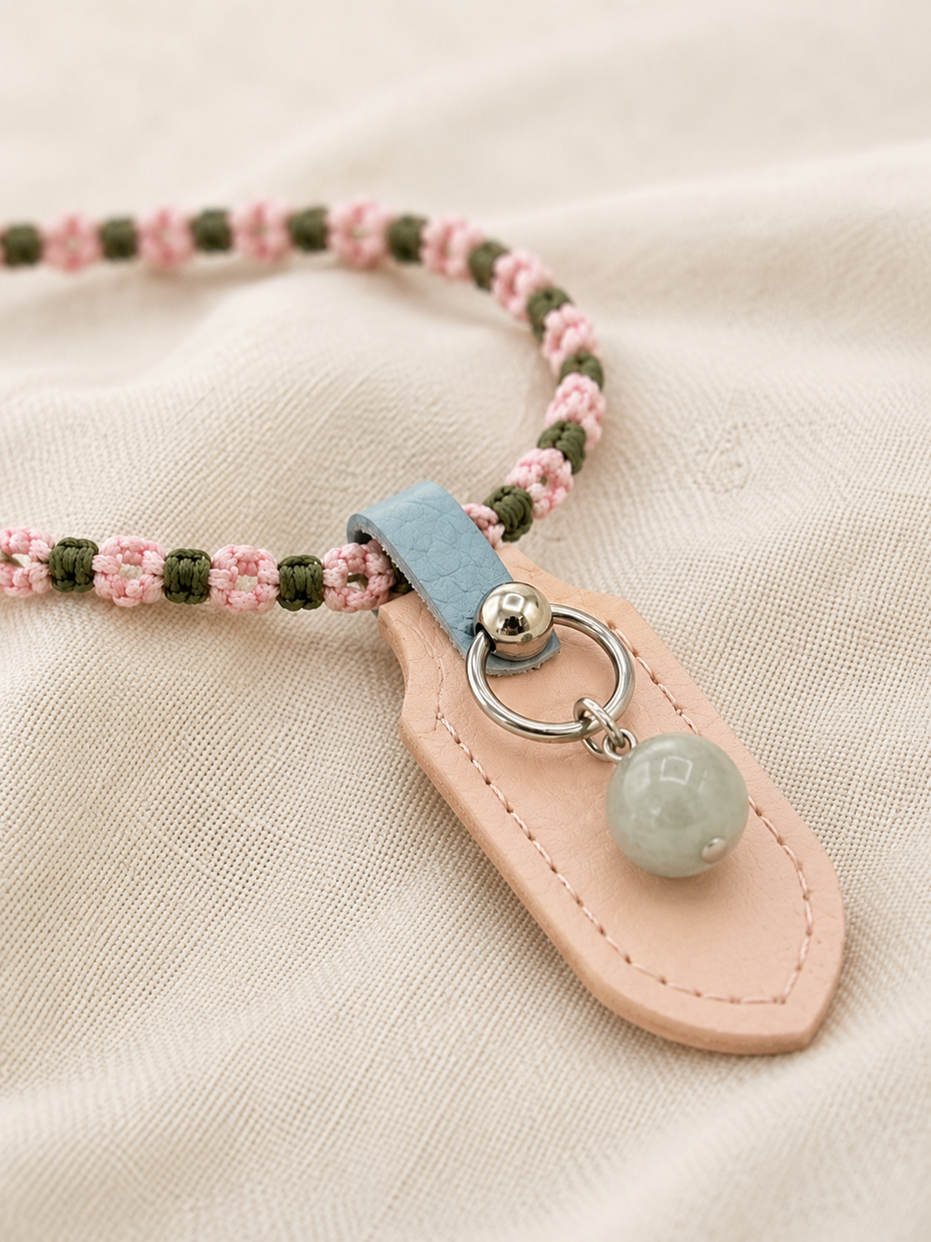 Emerald Handwoven Pet Necklace