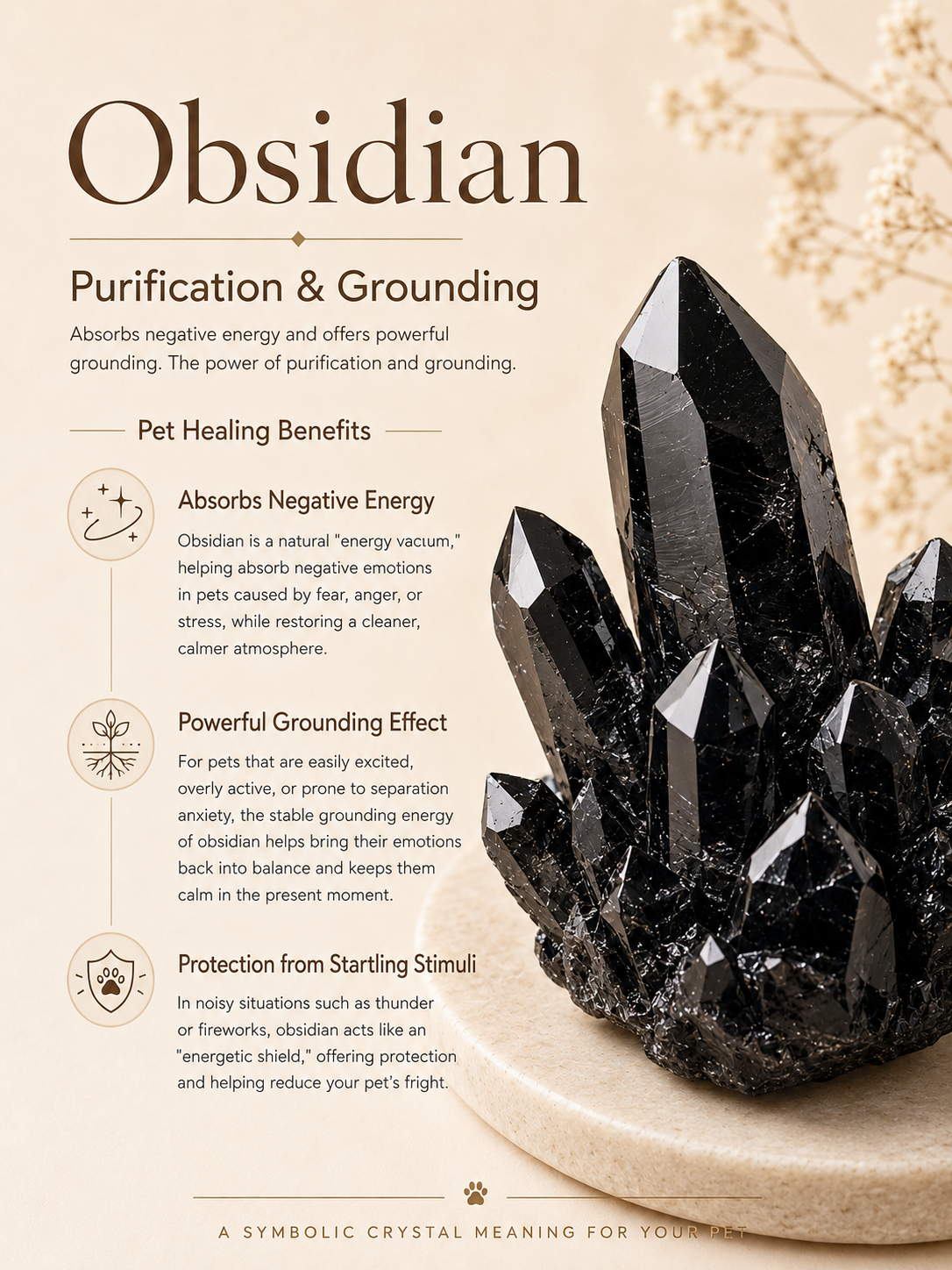 Obsidian Matching Pet Collar & Owner Bracelet Set
