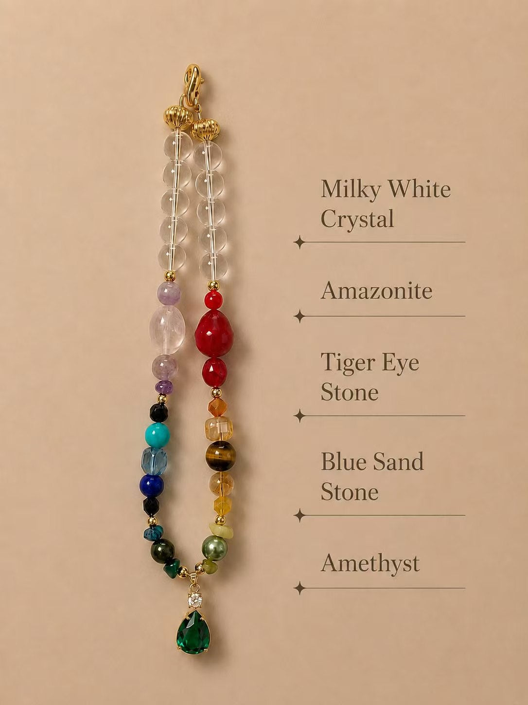 April Clear Quartz Matching Pet & Owner Necklace