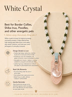 White Crystal Handwoven Pet Necklace