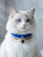 Red Tiger’s Eye Leather Pet Collar