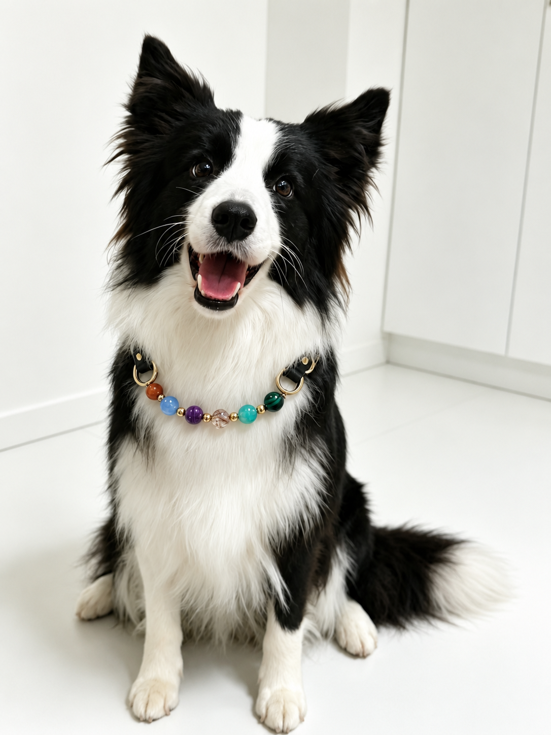 Malachite Matching Pet Collar & Owner Bracelet Set
