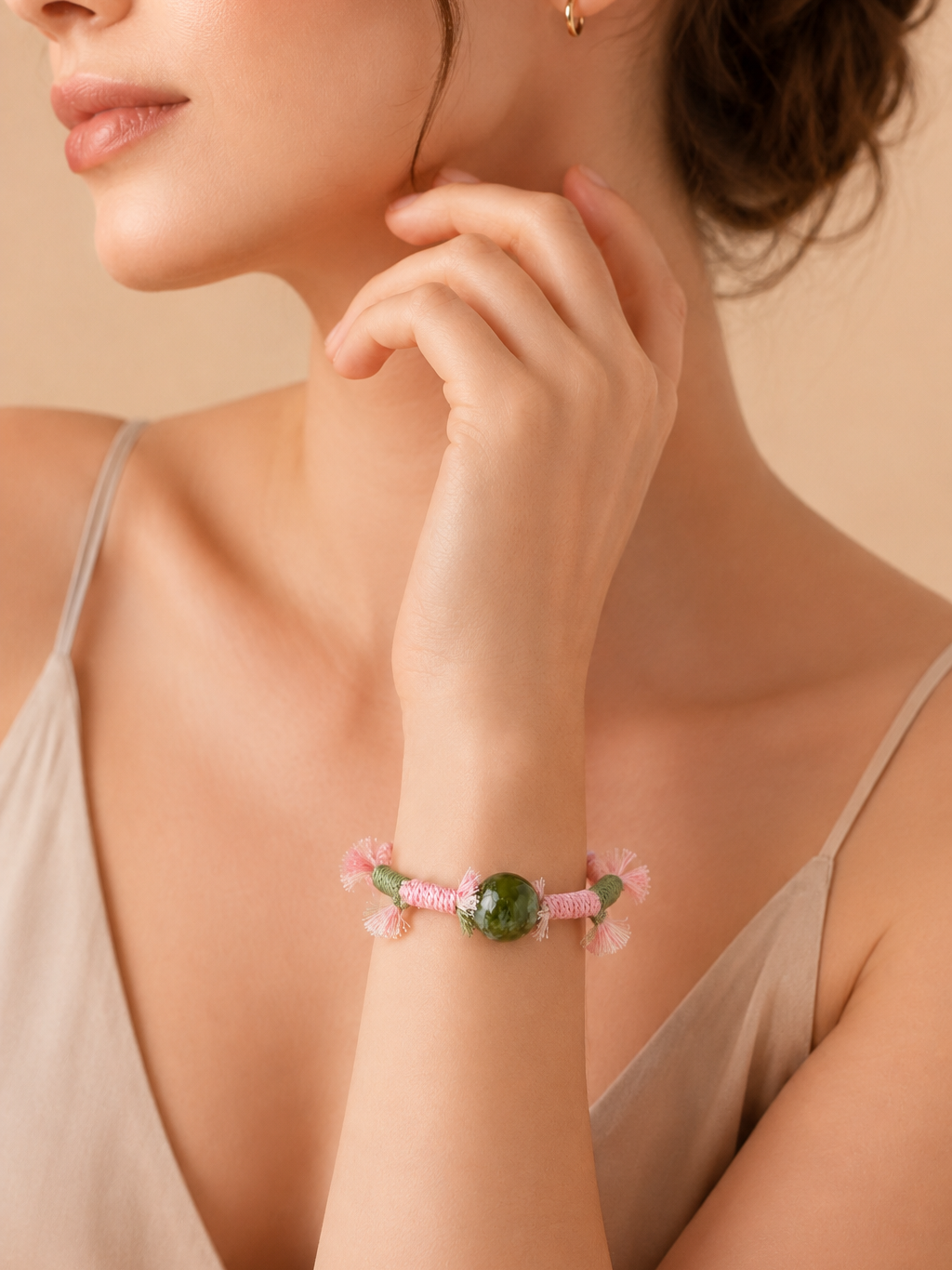 Tibetan Handwoven Natural Crystal Macaron Bracelet for Chakra Energy
