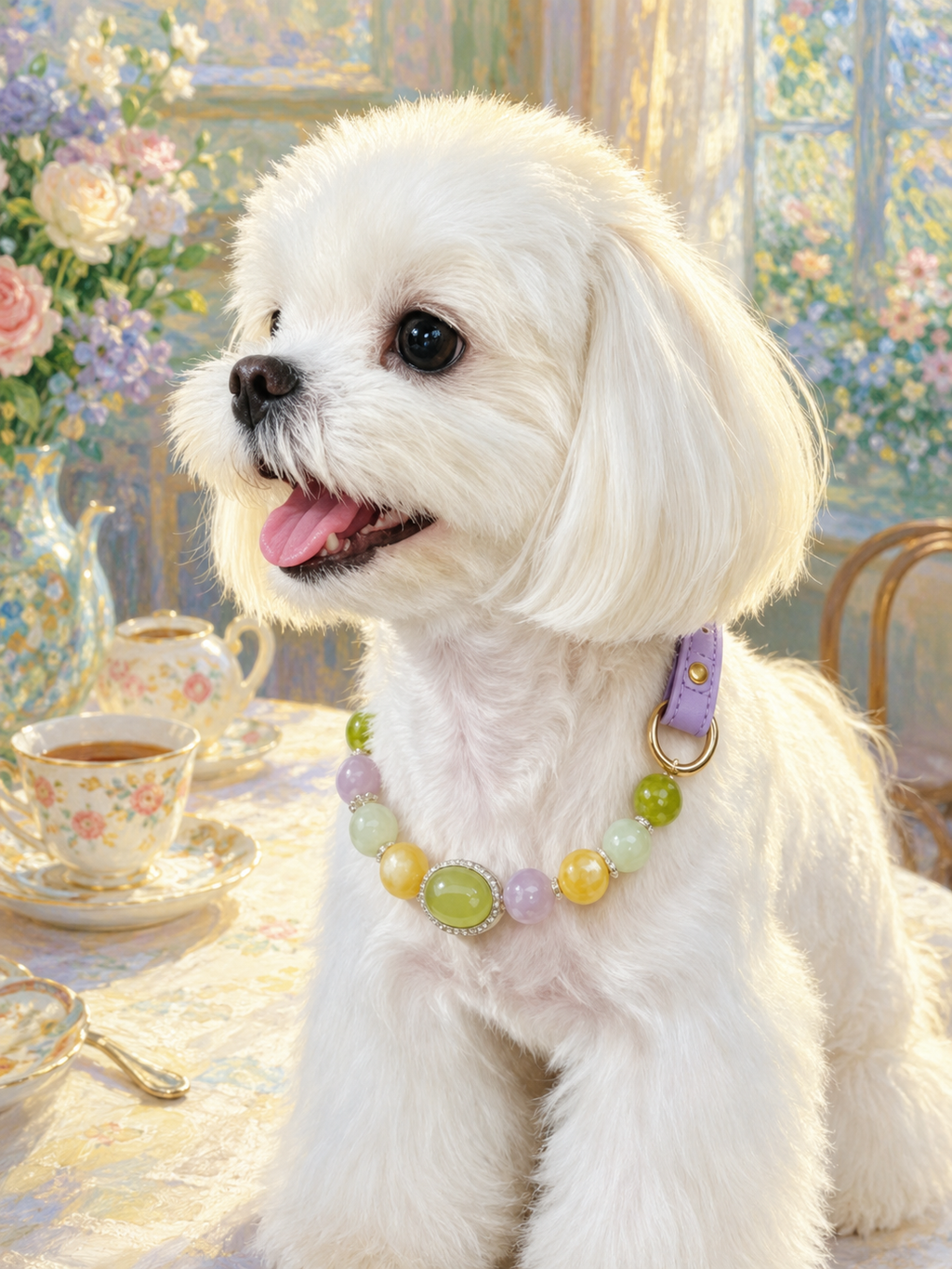 Citrine Matching Pet Collar & Owner Bracelet Set