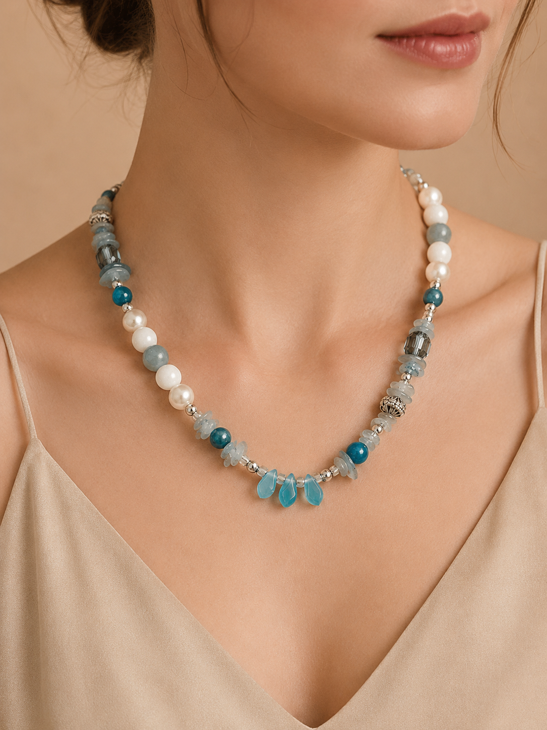 March Aquamarine Matching Pet & Owner Necklace