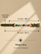 Malachite Matching Pet Collar & Owner Bracelet Set