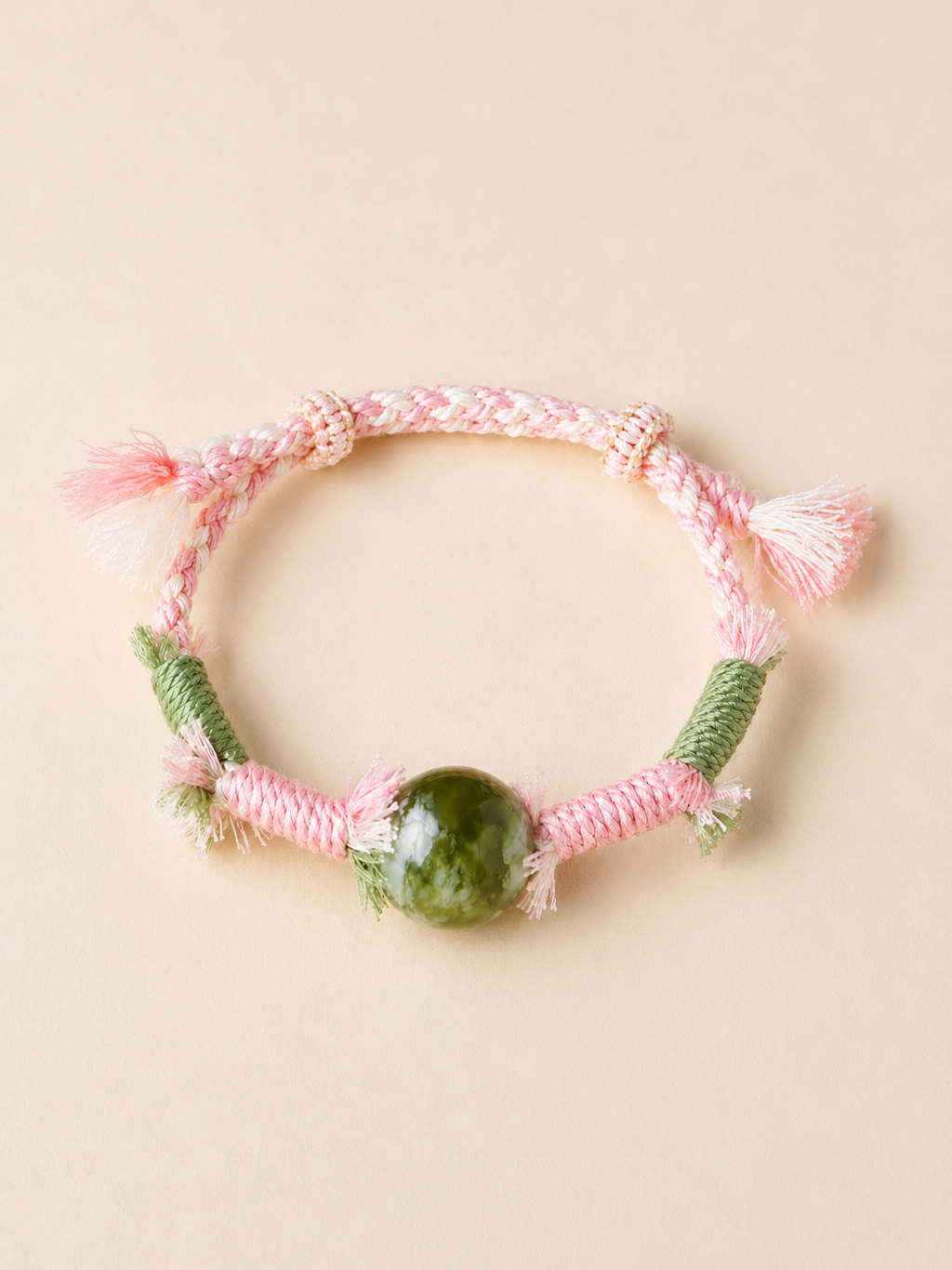 Tibetan Handwoven Natural Crystal Macaron Bracelet for Chakra Energy