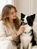 Malachite Matching Pet Collar & Owner Bracelet Set