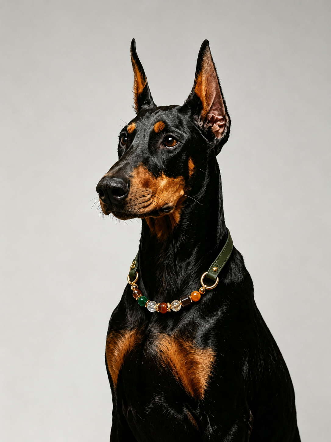 Tiger’s Eye Matching Pet Collar & Owner Bracelet Set