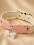 Clear Quartz Möbius Loop Leather Pet Collar
