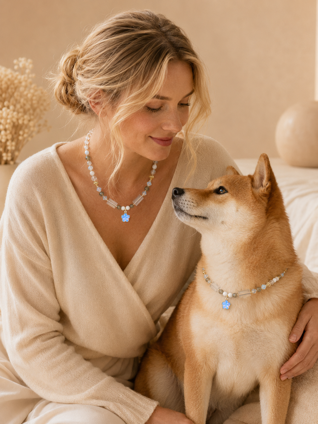 October Opal-Inspired Matching Pet & Owner Necklace