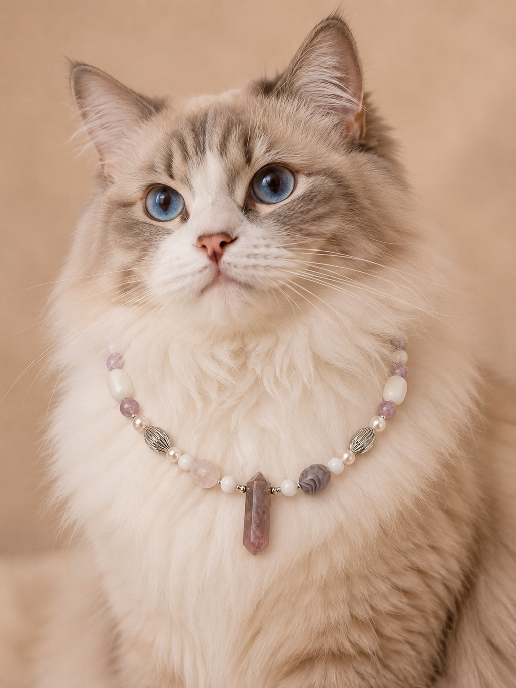 February Amethyst Matching Pet & Owner Necklace