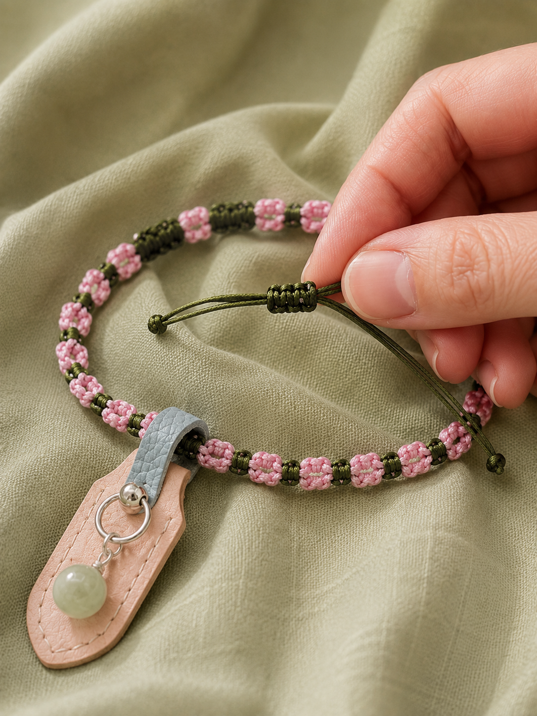 Emerald Handwoven Pet Necklace