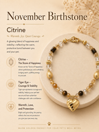 November Citrine Matching Pet & Owner Necklace
