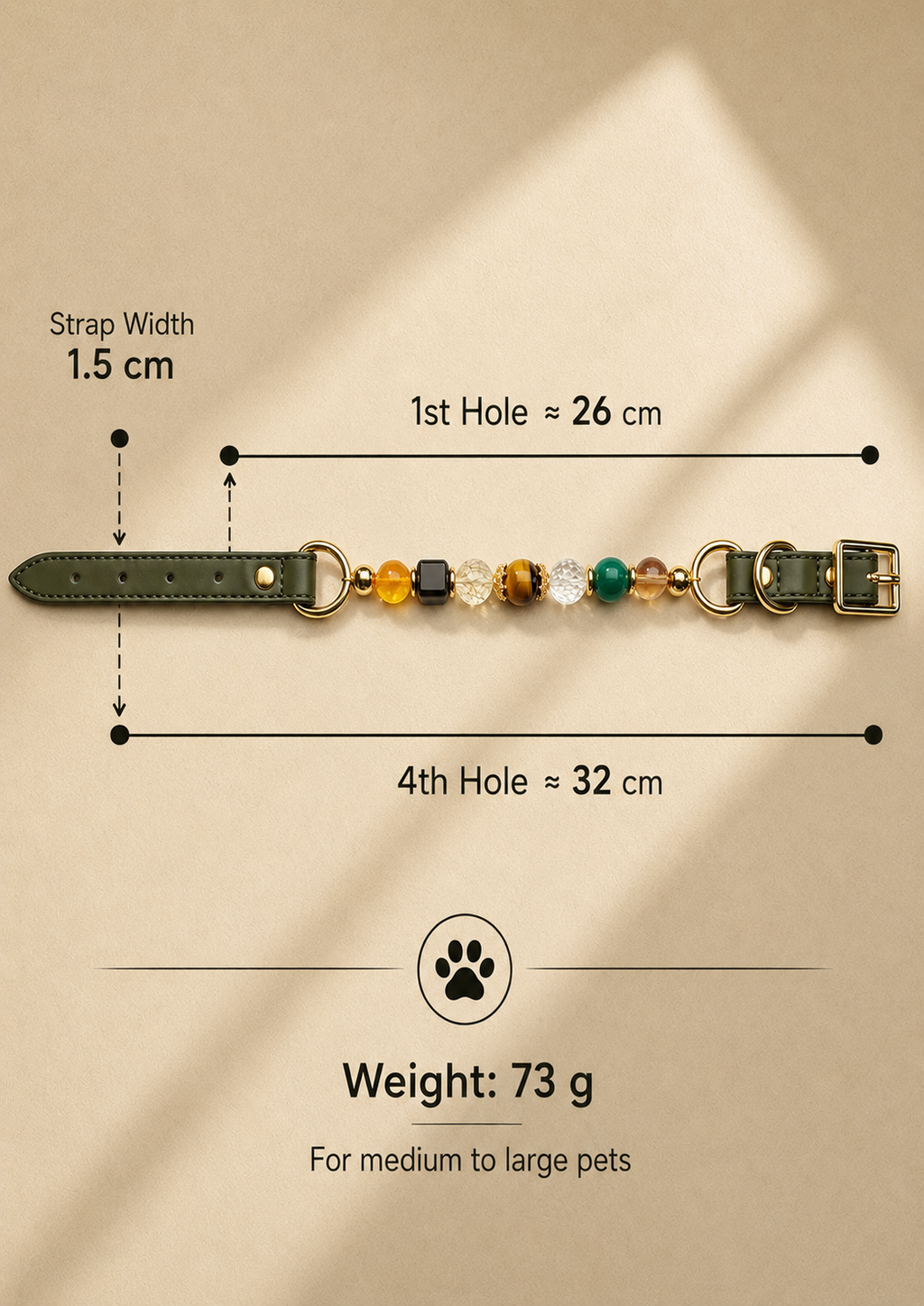 Tiger’s Eye Matching Pet Collar & Owner Bracelet Set