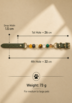 Tiger’s Eye Matching Pet Collar & Owner Bracelet Set