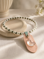 White Crystal Handwoven Pet Necklace