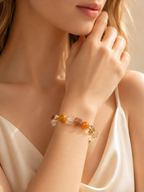 ”Pixiu“ Multi-Treasure Natural Crystal Bracelet for Feng Shui & Chakra Balance