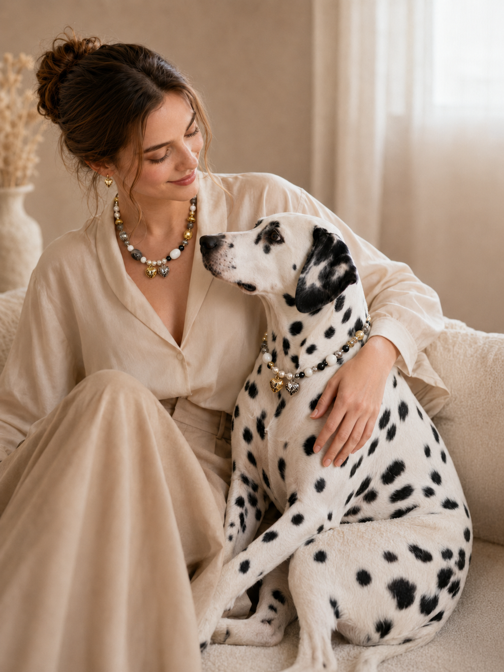June Moonstone Matching Pet & Owner Necklace
