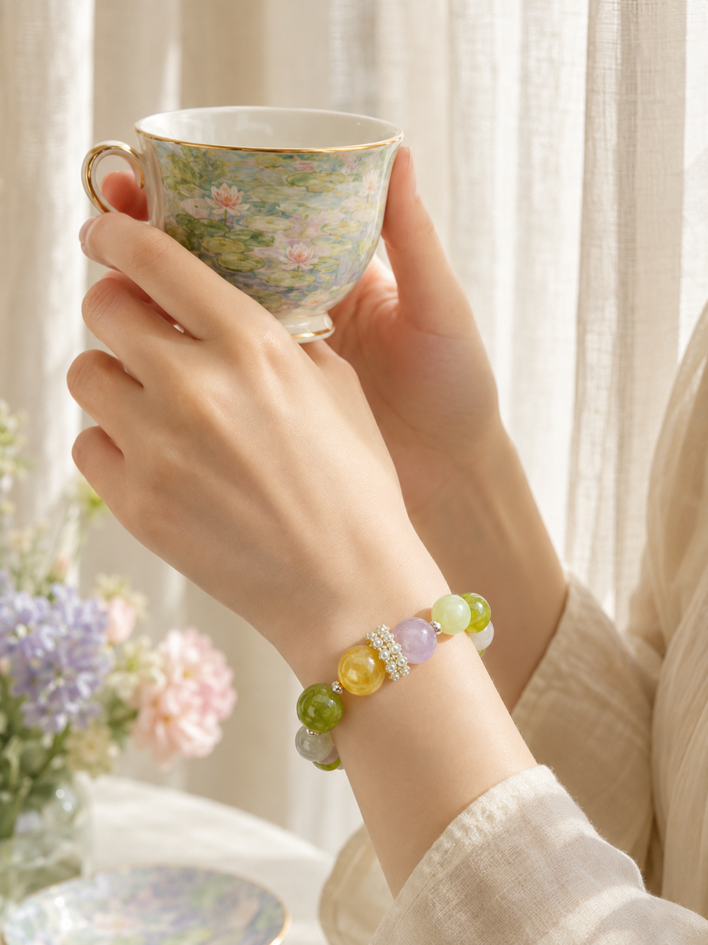 Citrine Matching Pet Collar & Owner Bracelet Set