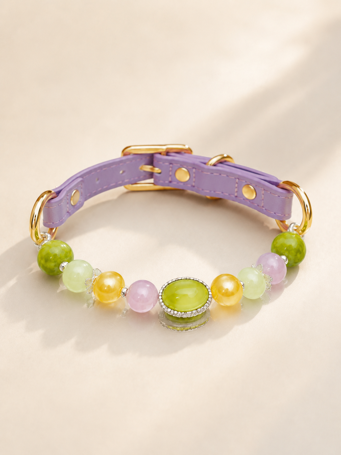 Citrine Matching Pet Collar & Owner Bracelet Set