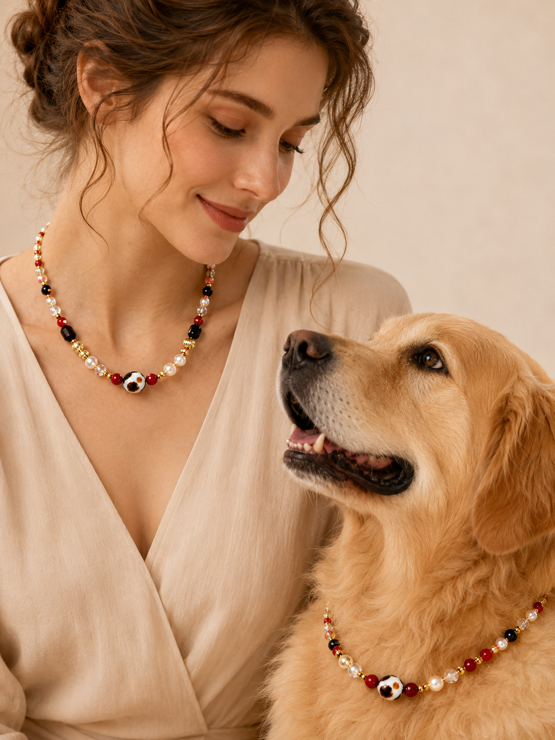 January Garnet Matching Pet & Owner Necklace