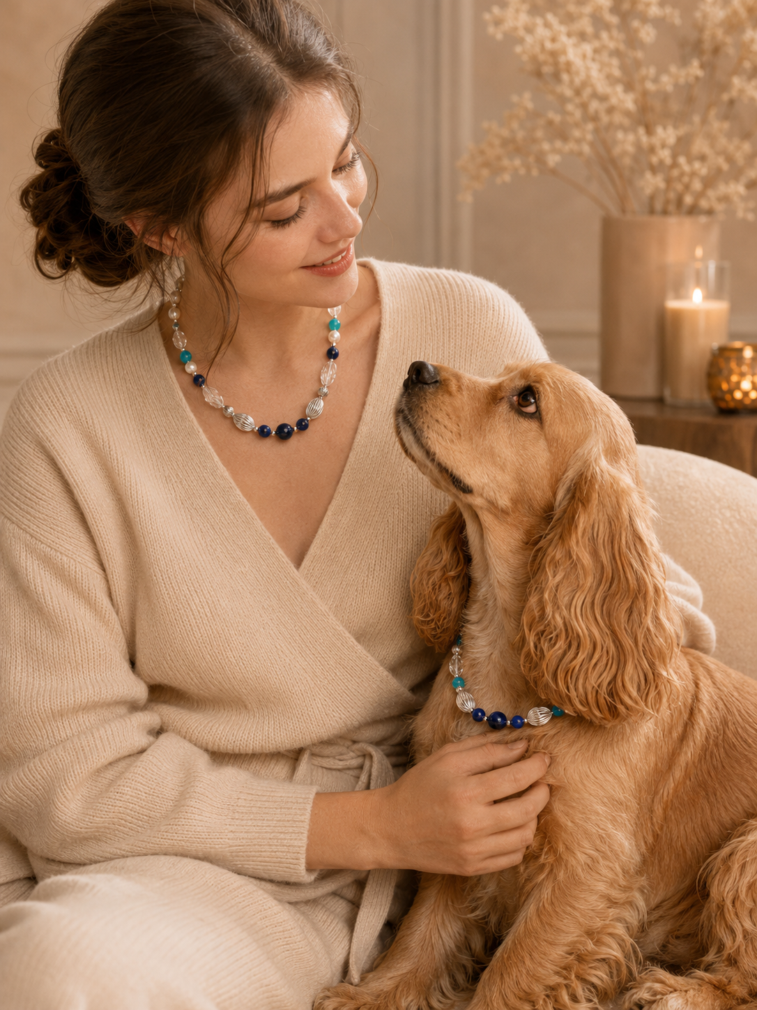 September Lapis Lazuli Matching Pet & Owner Necklace