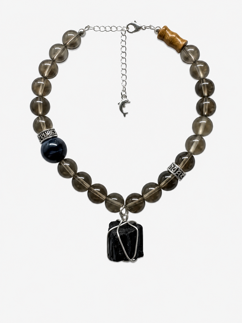 Smoky Quartz & Black Tourmaline Matching Pet & Owner Necklace
