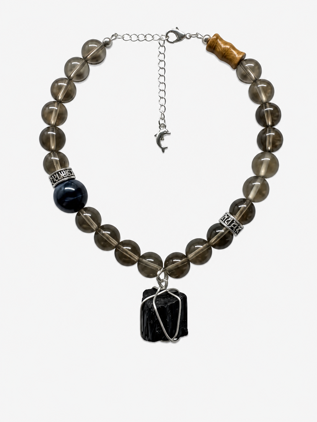 Smoky Quartz & Black Tourmaline Matching Pet & Owner Necklace