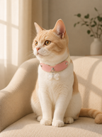 Clear Quartz Möbius Loop Leather Pet Collar
