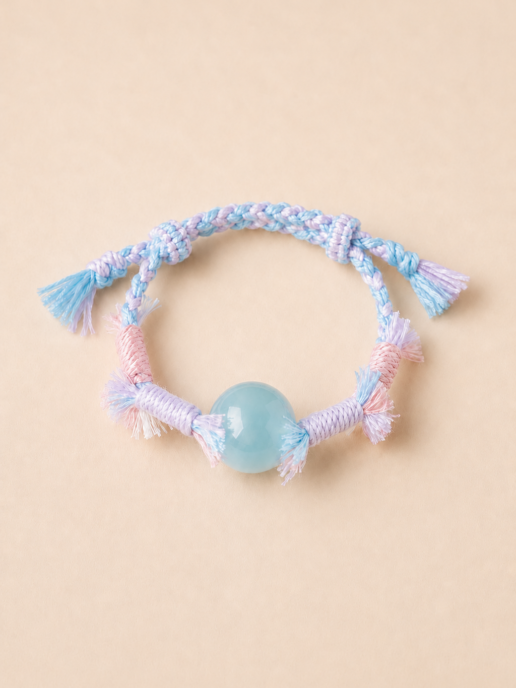 Tibetan Handwoven Natural Crystal Macaron Bracelet for Chakra Energy