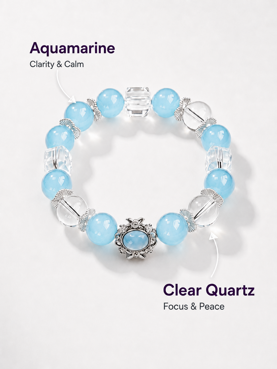 Aquamarine Matching Pet Collar & Owner Bracelet Set