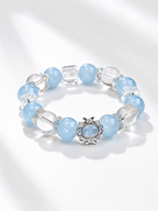 Aquamarine Matching Pet Collar & Owner Bracelet Set