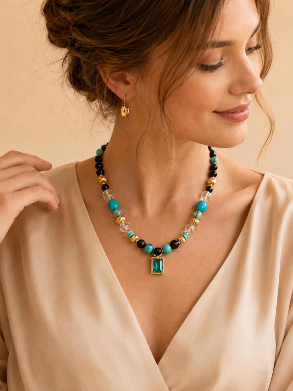 December Turquoise Matching Pet & Owner Necklace
