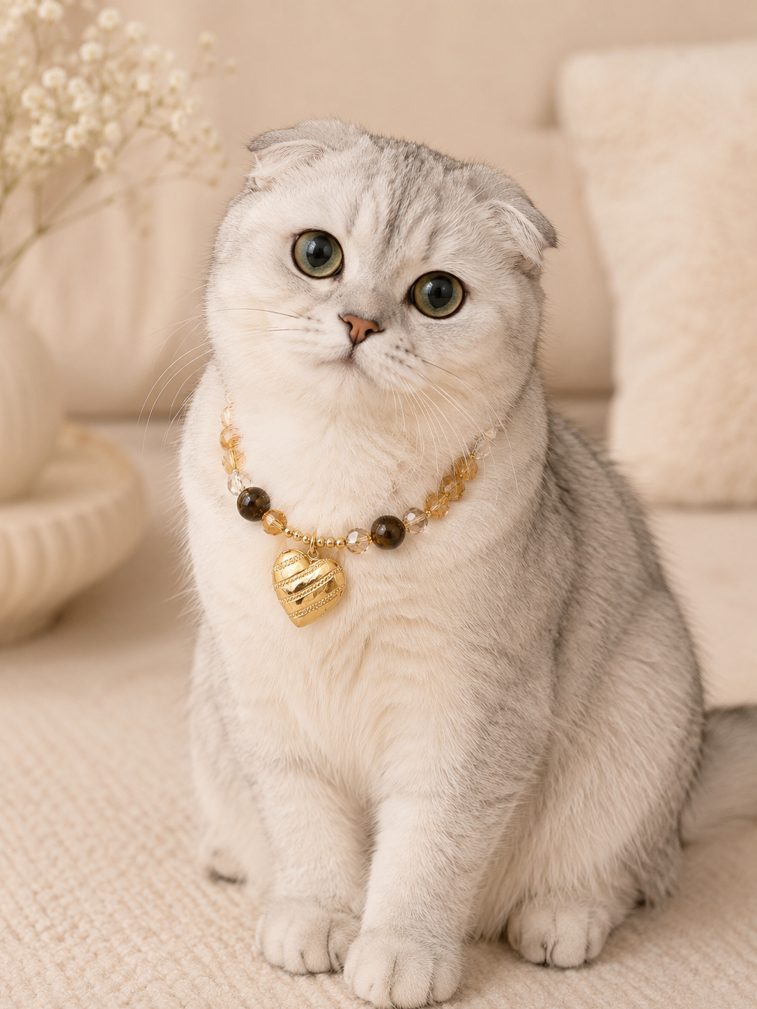 November Citrine Matching Pet & Owner Necklace