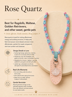 Rose Quartz Handwoven Pet Necklace