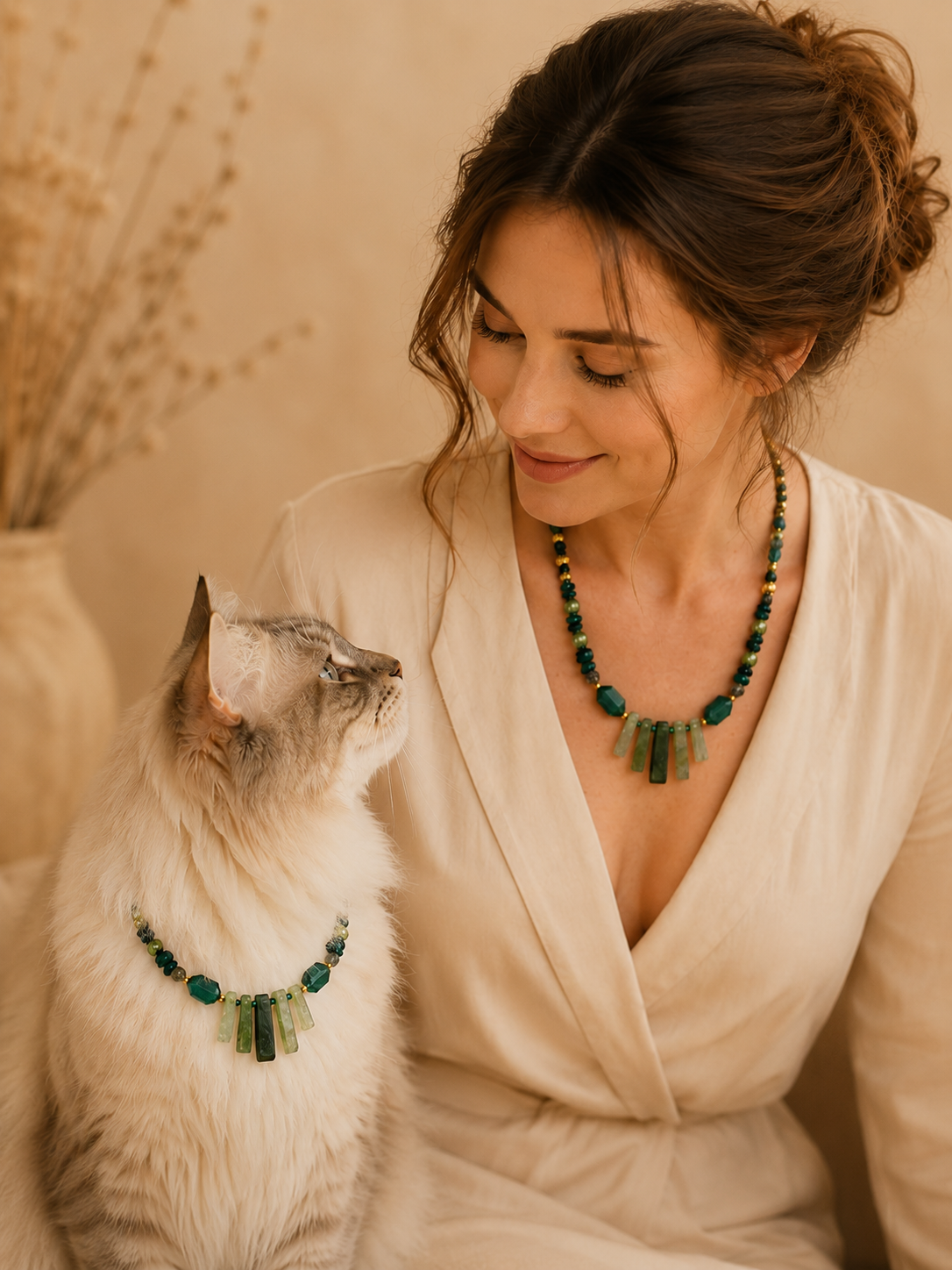 May Malachite Matching Pet & Owner Necklace