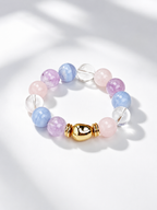 Blue Lace Agate Matching Pet Collar & Owner Bracelet Set