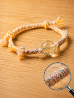 Tibetan Handwoven Natural Crystal Macaron Bracelet for Chakra Energy